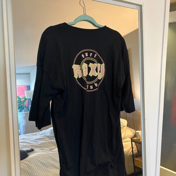 Roxy Macrame Hour Anthracite Graphic T Shirt Tee Oversized, XS, NWT - Picture 9 of 9